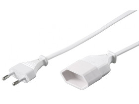 Przedłużacz Euro 2 m, Biały