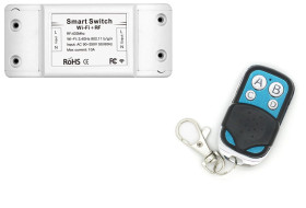Inteligentny przekaźnik Wi-Fi/RF 433 sterowny pilotem Tuya + pilot radiowy 4 przyciskowy sonoff