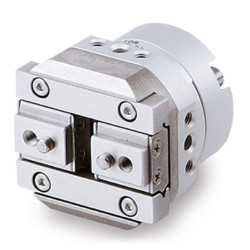 Chwytak pneumatyczny, palce: 2, Podwójna, Chwytak pneumatyczny obrotowy, 6 barów