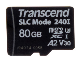 Karta Micro SD MicroSDXC, 80 GB Tak 3D, Transcend USD240I -40 → +85°C