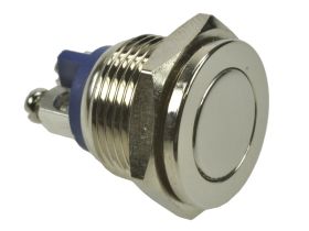 Przełącznik; przyciskowy; GQ16PF-10/N; OFF-(ON); 1 tor; bez podświetlenia; monostabilny; na panel; 2A; 36V DC; 16mm; IP65; Onpow
