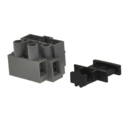 KOSTKA ŁĄCZÓWKA ELEKTRYCZNA 2-POLA DG801 +GN. BEZPIECZNIKA 5x20 R10mm 10A 400V SZARA DEGSON