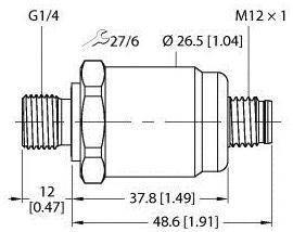 Turck Przetworniki ciśnienia 1 szt. PT0.05V-1504-I2-H1143/D830