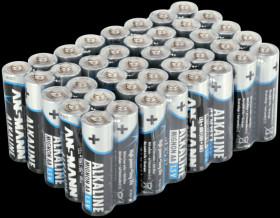 40-pack of Ansmann alkaline AA batteries