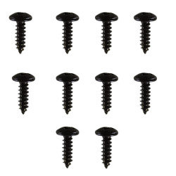 10x Wkręt montażowy czarny M3x10 krzyżak Philips łeb grzybkowy