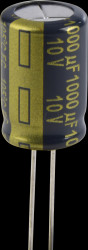 EEUFC1A102 Electrolytic capacitor, radial, 1000 µF, 10 V, 105°C, low ESR, A