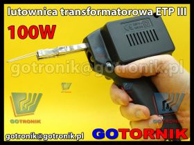 Lutownica transformatorowa 100W ETP III mocowanie: klamra NUBA