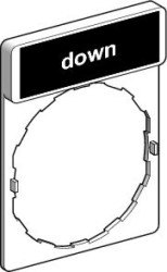 Ramka do mocowania etykiet 30x40mm, z etykietą 8x27mm down ZBY2308