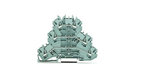 Blok zacisków przelotowych WAGO poziomy: Potrójny 22 → 12AWGWciskany zacisk Cage Clamp TOPJOB S, 2002 24A 600 V