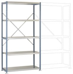 Manuflex RP1023.0001 Moduł podstawowy regału 200 kg (S x W x G) 970 x 2000 x 500 mm stal malowany proszkowo szary, zielo