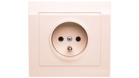 Kier Gniazdo Pojedyncze Z/U Beżowe Gp-1Wz/01