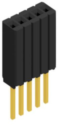Socket header, 5 pole, pitch 1.27 mm, straight, 10027440