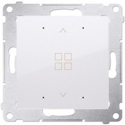 Grupowy sterownik roletowy SIMON 54 przycisk żaluzjowy 5-pozycyjny (1-3-0-2-4) biały 6A Kontakt Simon DEZ1G.01/11