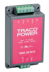 Przetwornica DC-DC, 20W, Uwe 9 → 36 V DC, Uwy 24V dc, Iwy 835mA, TRACOPOWER