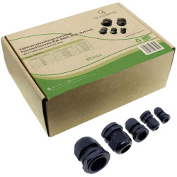 Quadrios 2009CA107 Cable Gland Set PA66 Black RAL 9005 Compact Storage
