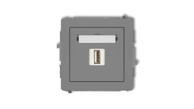 Deco Gniazdo Pojedyncze Usb-Aa 3.0 Szary Mat 27Dgusb-5