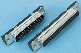 Złącze D-Sub 9-pinowe Męski Kątowe Przewlekany raster 2.74mm Złoto na niklu