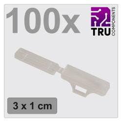 Uchwyt na etykietę TRU COMPONENTS T24CA081 TC-12888596, 9.5 x 30 mm, 100 szt.