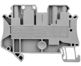 Złączka szynowa rozłączalna 3-przewodowa 4mm2 szara UT 4-TWIN-TG 3046595 /50szt./