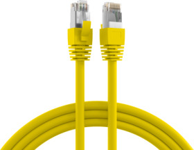 Patch cable, RJ45 plug, straight to RJ45 plug, straight, Cat 8.1, S/FTP, LSZH, 0.5 m, yellow, K5528GE.0,5