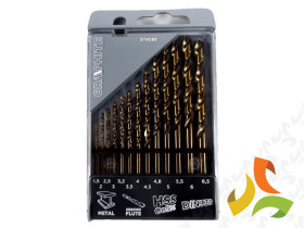 Wiertła do metalu HSS-Co 1.5-6.5mm zestaw 13szt. 57H088 GRAPHITE