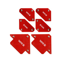 Zestaw 6 magnetycznych kątowników spawalniczych 4,5/11,5 kg – YATO YT-08678