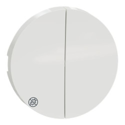 Nakładka na przycisk, Biały, Płyta środkowa wahacza, 51 x 8.5mm