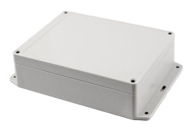 Obudowa ogólnego użytku Poliwęglan szerokość zew. 146 mm długość zew. 186 mm wys. zew. 55 mm Hammond IP65 Jasnoszary