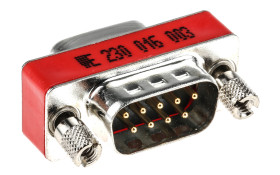 Adapter D-sub z typu D-Sub z 9 stykami na rodzaj Żeński z rodzaju Męski na typ D-Sub z 9 stykami