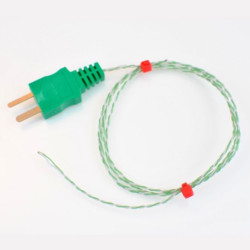 Termopara z odsłoniętym złączem K średnica 1/0.3mm długość 3m -75°C do +250°C Formowany miniaturowy wtyk męski RS PRO
