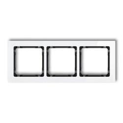 DECO Ramka potrójna - efekt szkła (ramka: biała spód: czarny) biały 0-12-DRS-3