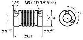 Turck 1545359 Sprzęg RCS-19-08-08 1 szt.