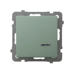 AS Łącznik kontrolny z podświetleniem niebieskim zielony mat ŁP-12GS/m/84