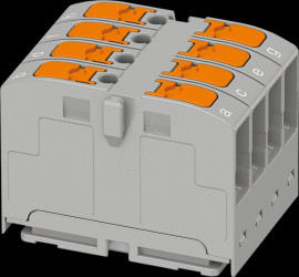 1300610 Distribution block - PTVFIX 2,5/4 gray