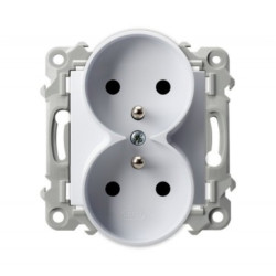 SZAFIR biały GP-2ZRZ/m/00 Gniazdo podwójne z/u OSP