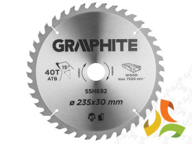 Tarcza do pilarki widiowa 235 x 30 mm 40 zębów 55H692 GRAPHITE