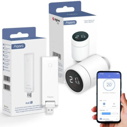 1x Głowica termostatyczna E1 + Centrala Sterująca Hub E1 termostat + bramka, Zigbee 3.0 Zestaw Aqara