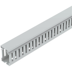 Wiring duct, (L x W x H) 2000 x 25 x 40 mm, PC/ABS, light gray, 6132544, 1 piece with 2 meters