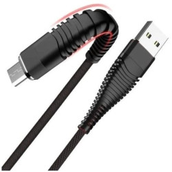 Kabel USB - Micro USB wzmacniany czarny 1m LB0152 LIBOX