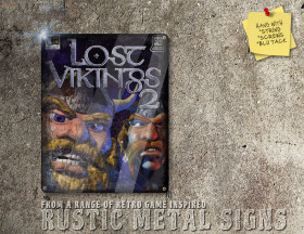 Chic PC DOS Game Lost Vikings 2 Box Artwork Metal Sign [636]