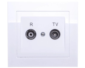 KIER Gniazdo antenowe RTV zakończeniowe 10dB białe GPA-10WPZ/00