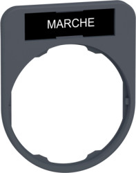 Label holder, printed with “MARCHE”, for Harmony XB4F/XB5F, ZBYF2103C0