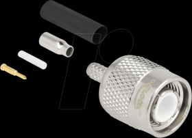 91761 TNC plug for crimping RG-174 / RG-316 with matching shrink tube