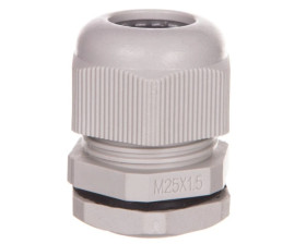 Dławnica kablowa M25x1,5 IP68 poliamidowa jasnoszara EM4725M