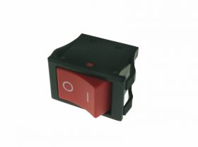 Przełącznik kołyskowy czerwony ON-OFF (15A38)