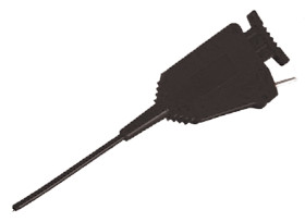 Zacisk testowy mini, Czarny, Mosiądz, stal