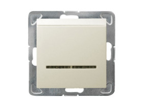 IMPRESJA Wyłącznik hotelowy z podświetleniem pomarańczowym ecru ŁP-15YS/m/27 OSPEL