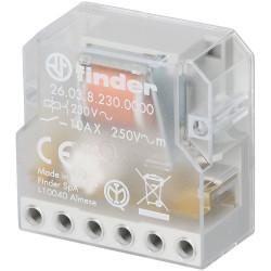 Finder 26.03.8.230.0000 10A Step Relay 230VAC SPST-NO &amp; SPST-NC