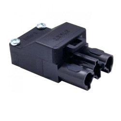 Złączka wtykowa elektryczna z blokadą BCS-3/H2-N (żeńska 3-polowa czarna)