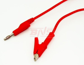 PPSK-R przewód pomiarowy banan - krokodylek, długość 1m, czerwony